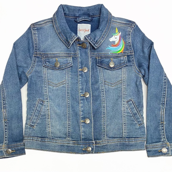 NWT Cute Unicorn Jean Jacket. Blue Denim Jean Jacket, girls unicorn. - Picture 7 of 7